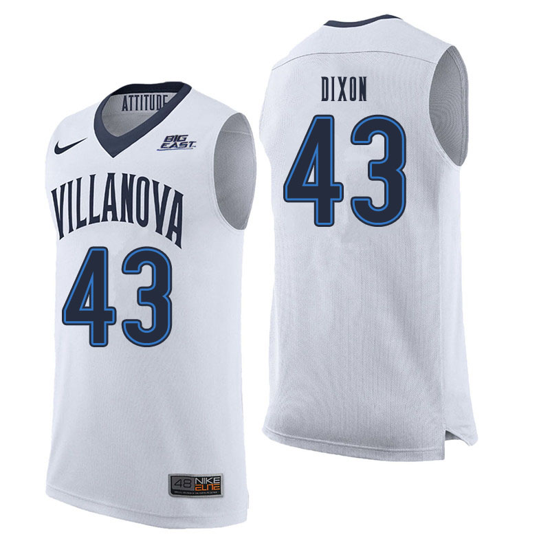 Men #43 Eric Dixon Villanova Wildcats College Basketball Jerseys Sale-White - Click Image to Close